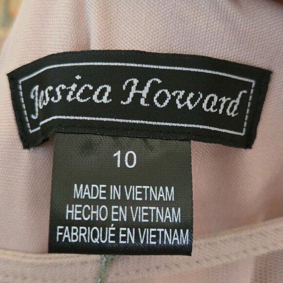 Jessica Howard Stunning Tulle Overlay Floral Embroidered Fairy Dress Size 10 - Picture 8 of 9